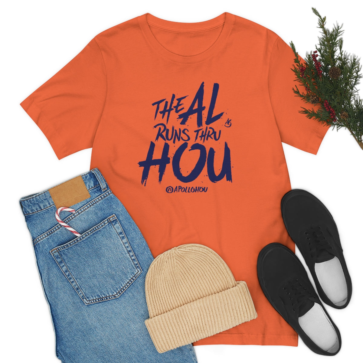 The AL Runs Thru HOU Unisex Jersey Tee