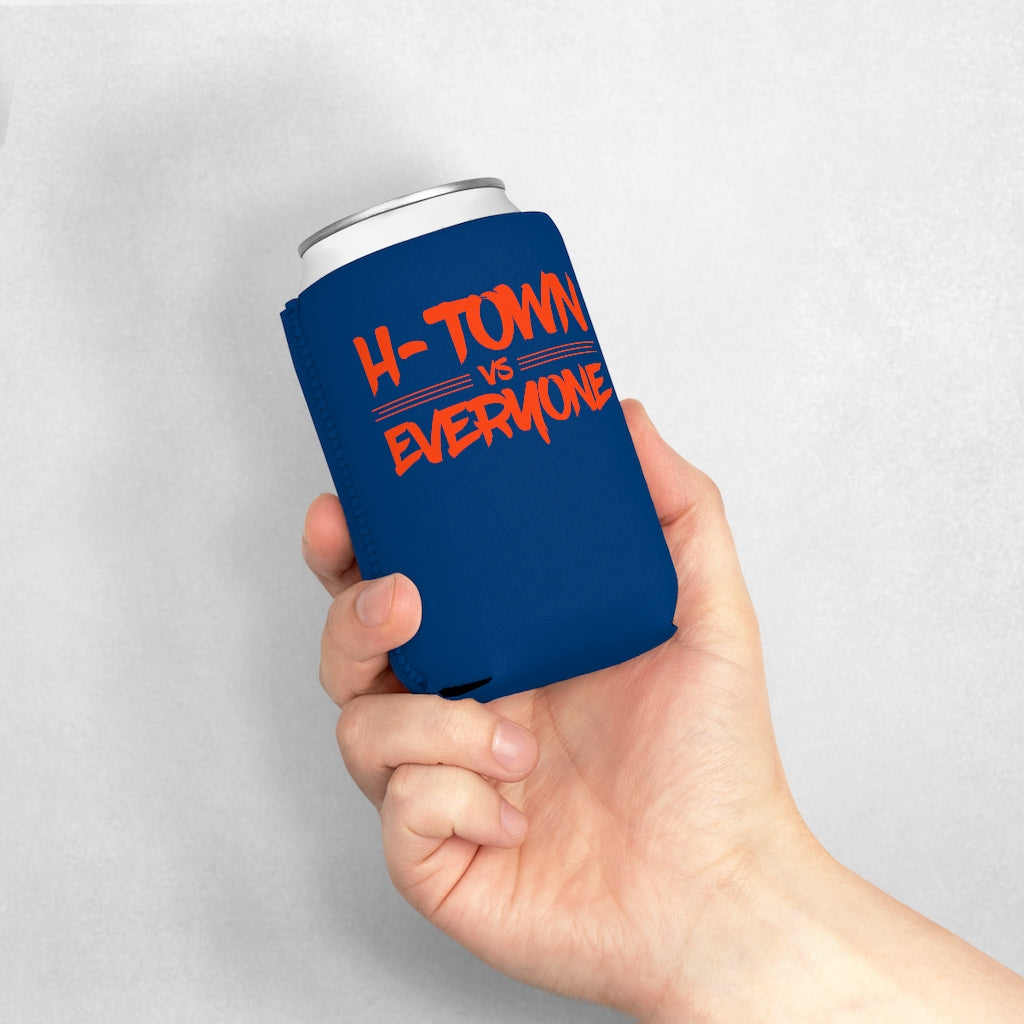 H-Town vs Everyone Navy/Orange Koozie