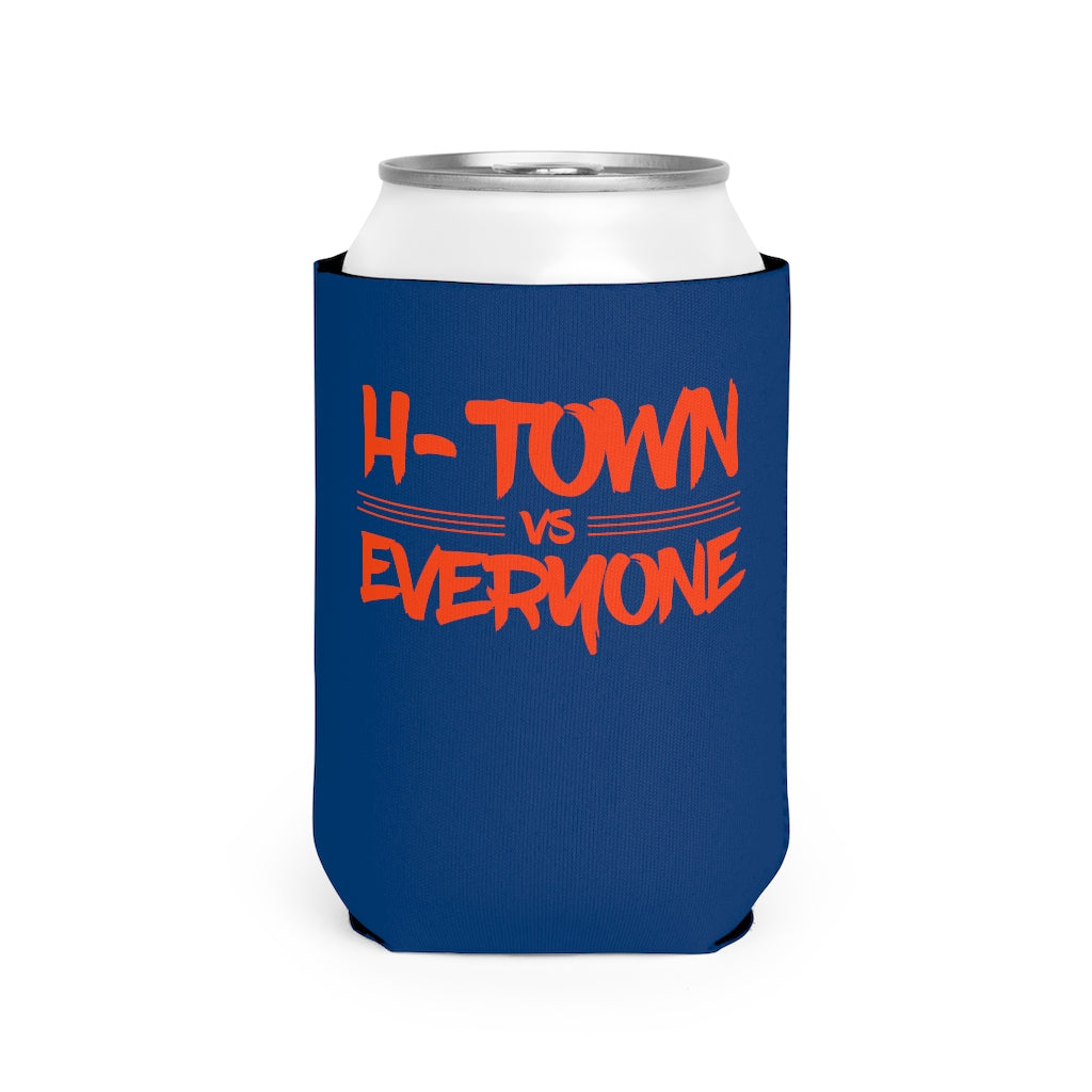 H-Town vs Everyone Navy/Orange Koozie
