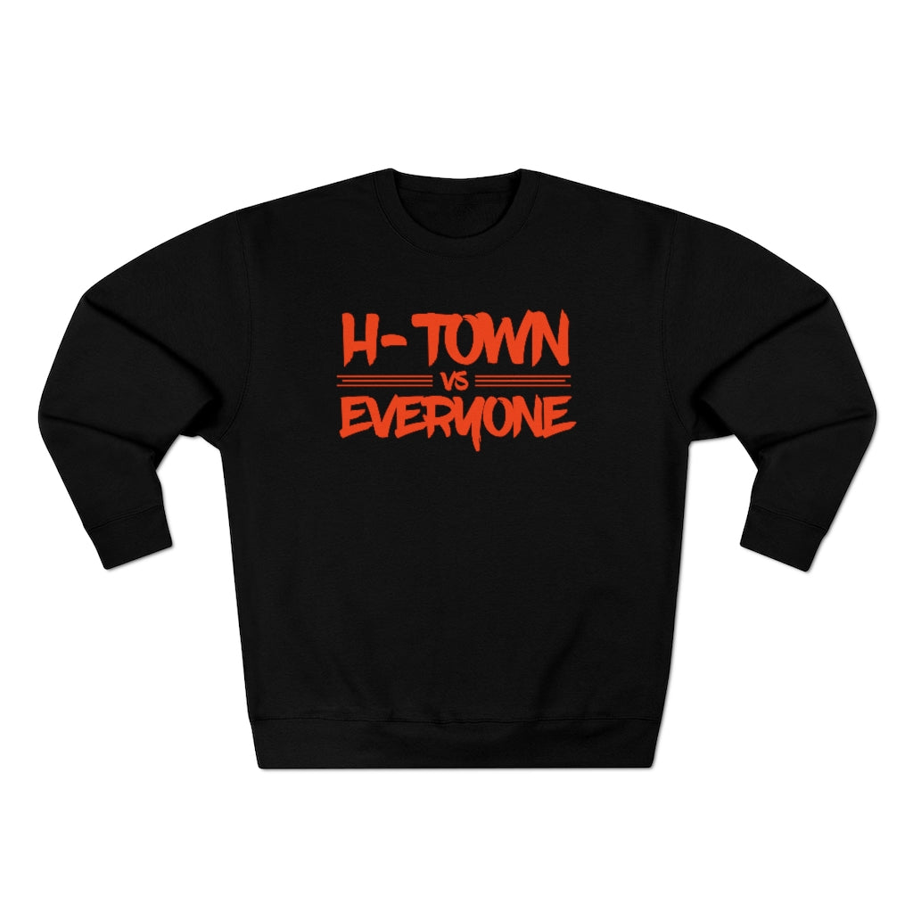 H-Town vs Everyone (Orange Design) Premium Crewneck Sweatshirt