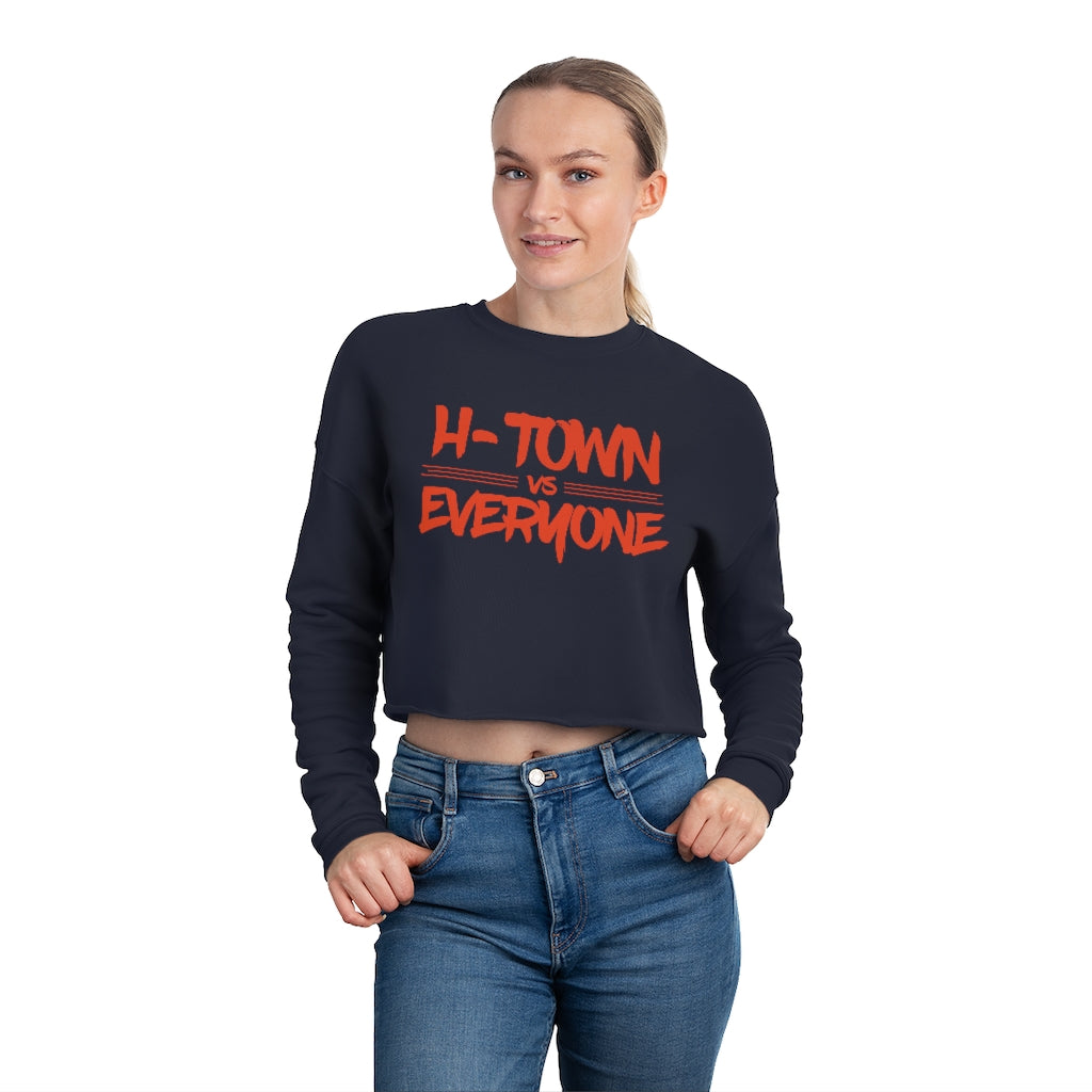 H-Town vs Everyone Cropped Crewneck Sweatshirt