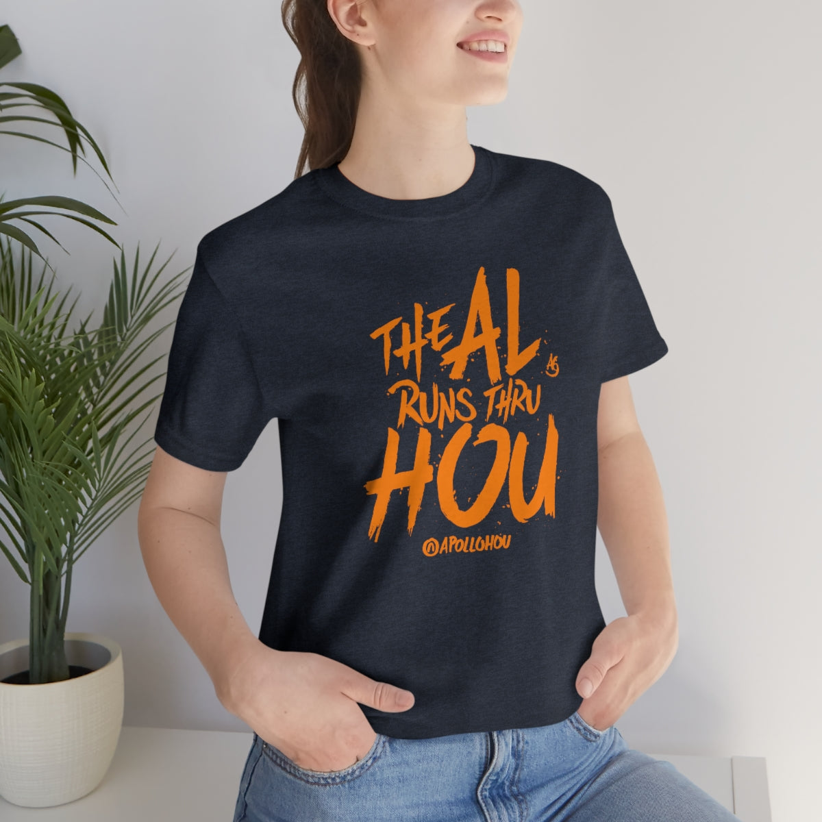 The AL Runs Thru HOU Unisex Jersey Tee