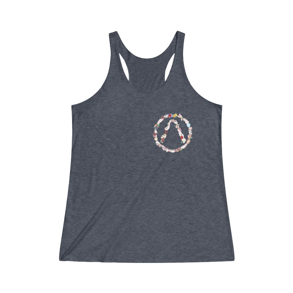 Apollo Flowers Women's Tri-Blend Racerback Tank