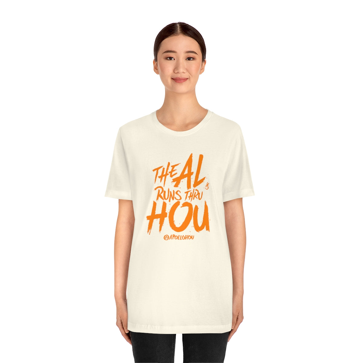 The AL Runs Thru HOU Unisex Jersey Tee