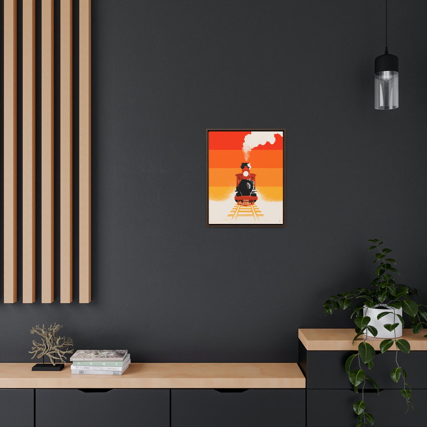 Train - Premium Canvas Wrap with Vertical Frame