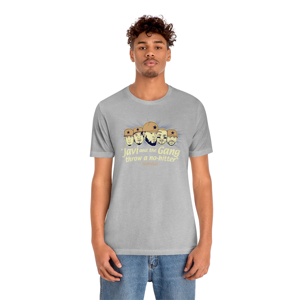 "Javi and the GANG throw a no-hitter" Unisex Jersey Tee