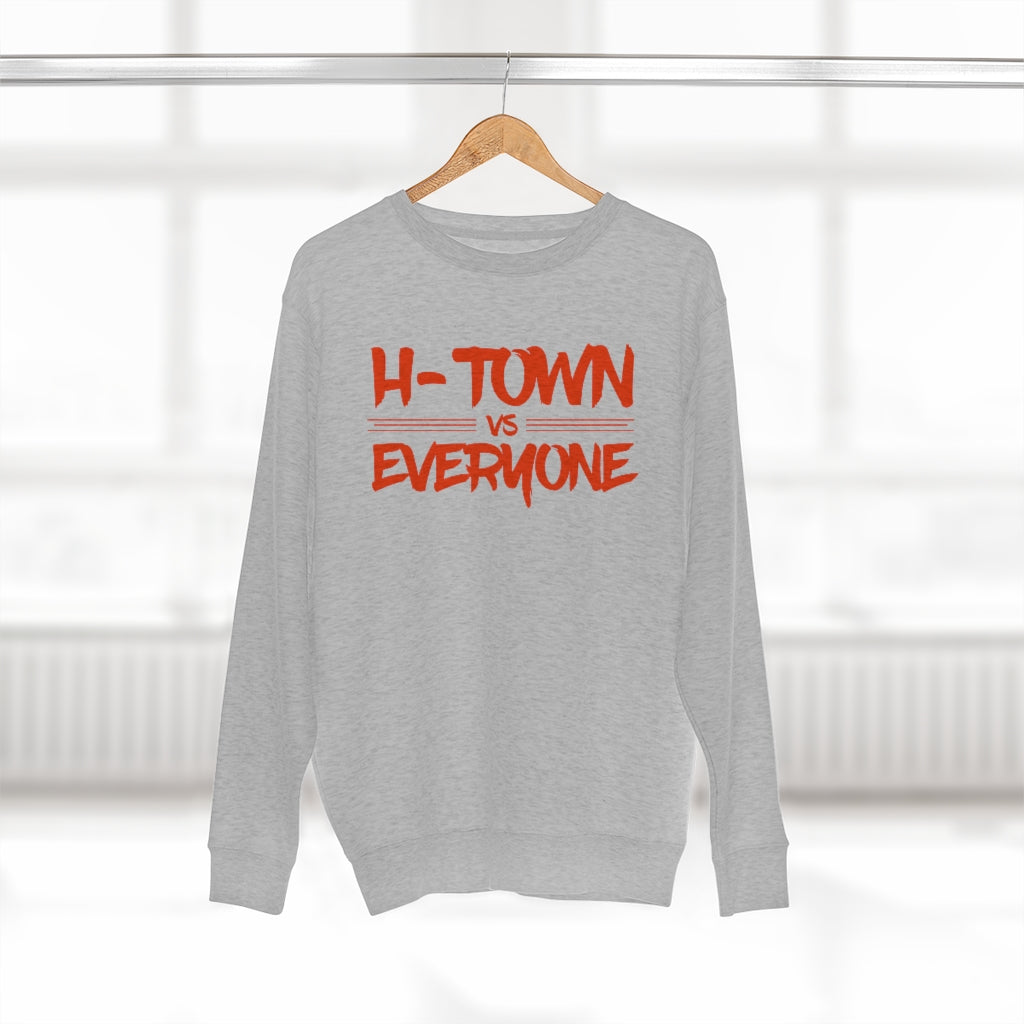 H-Town vs Everyone (Orange Design) Premium Crewneck Sweatshirt