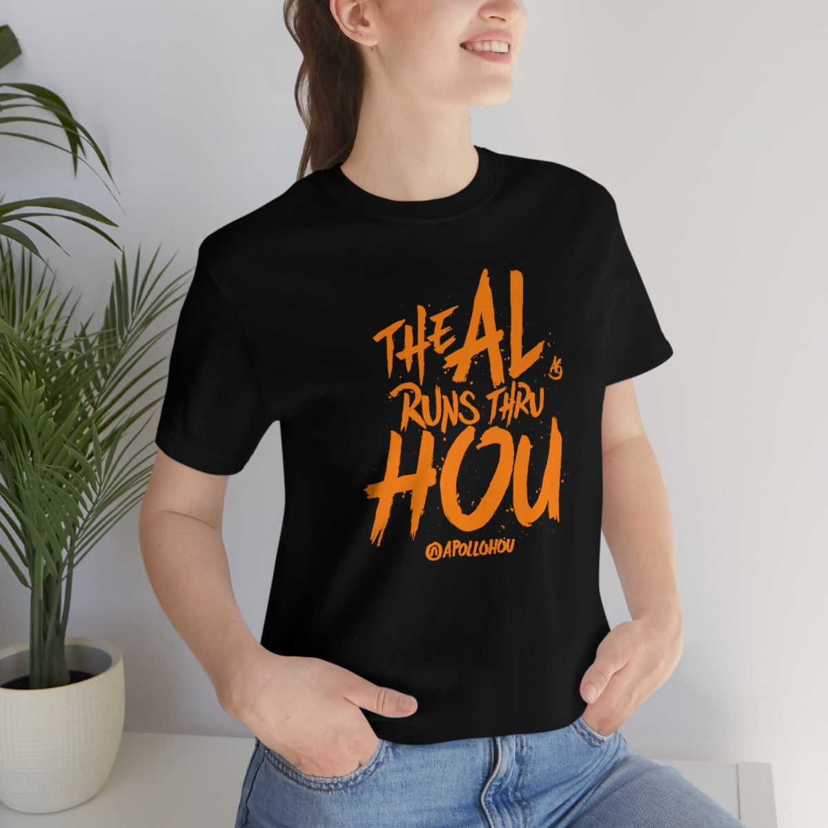 The AL Runs Thru HOU Unisex Jersey Tee