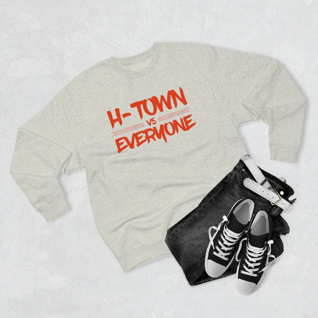 H-Town vs Everyone (Orange Design) Premium Crewneck Sweatshirt