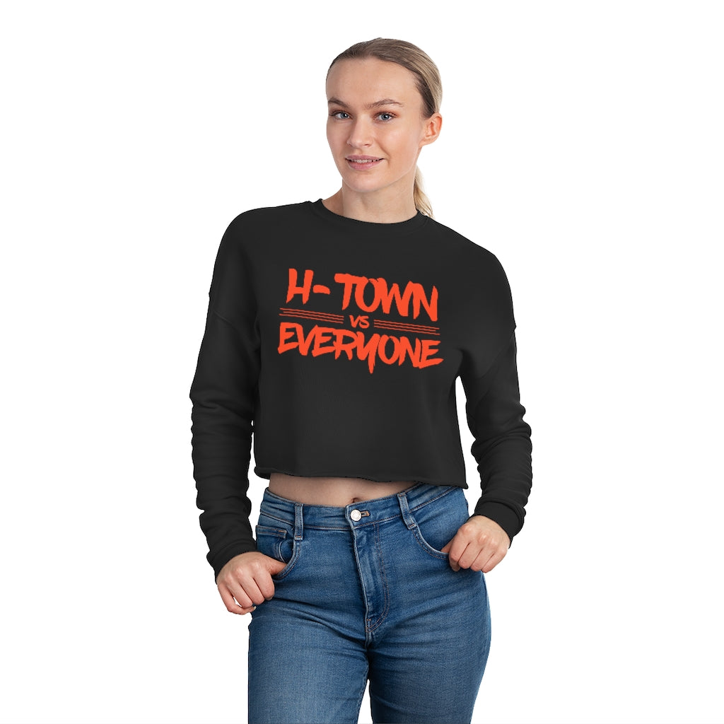 H-Town vs Everyone Cropped Crewneck Sweatshirt