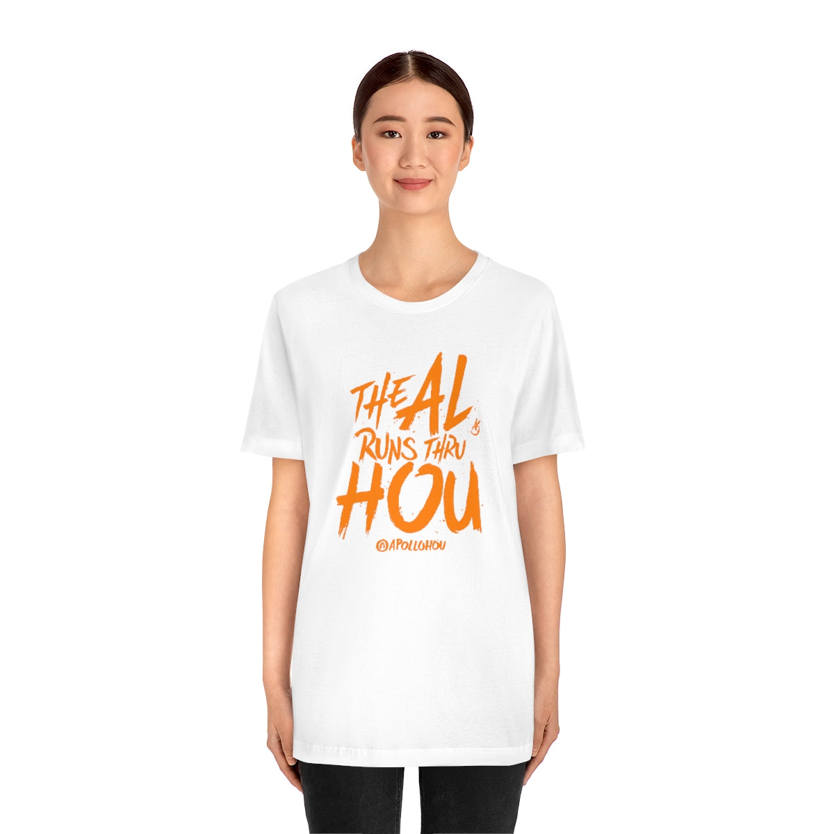 The AL Runs Thru HOU Unisex Jersey Tee