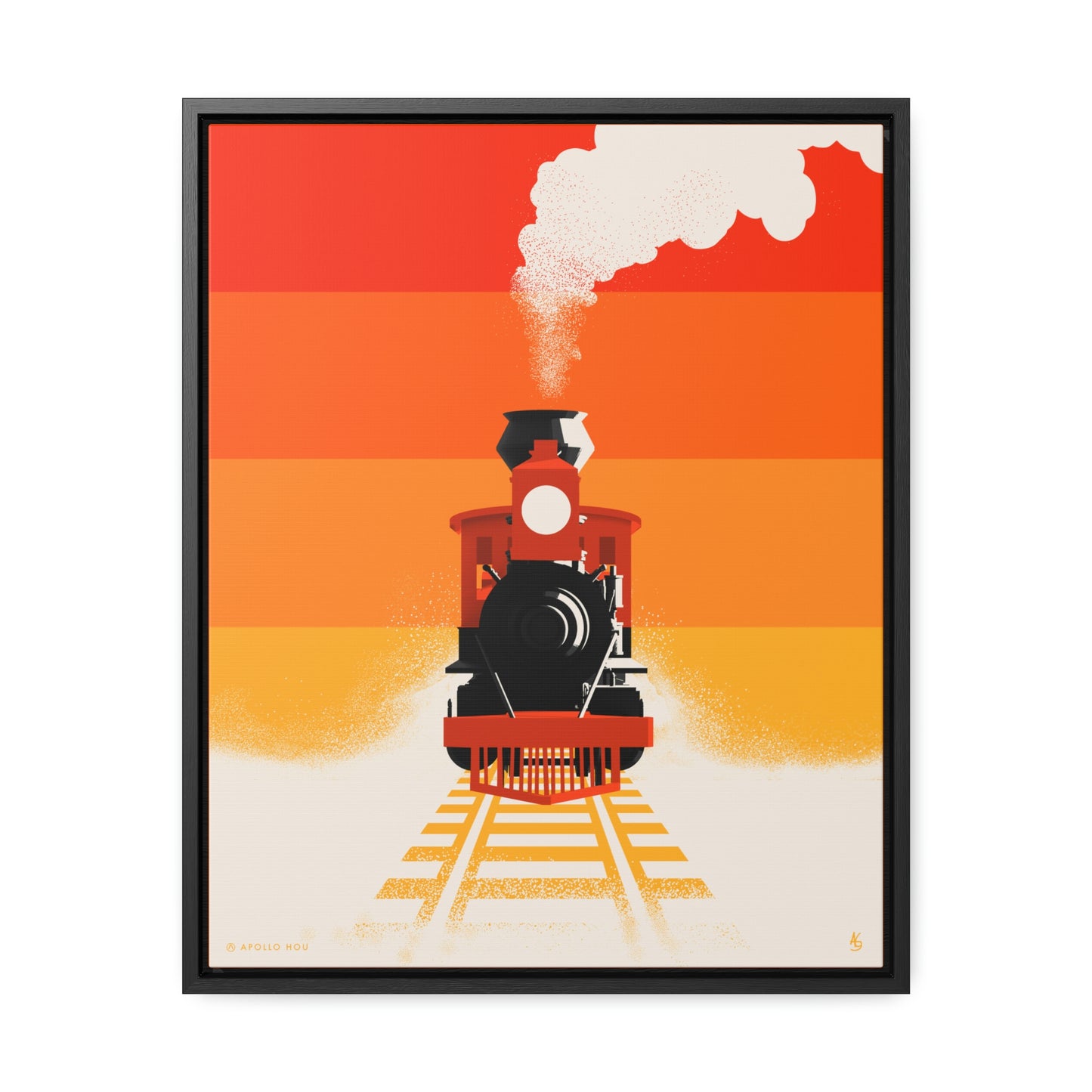 Train - Premium Canvas Wrap with Vertical Frame