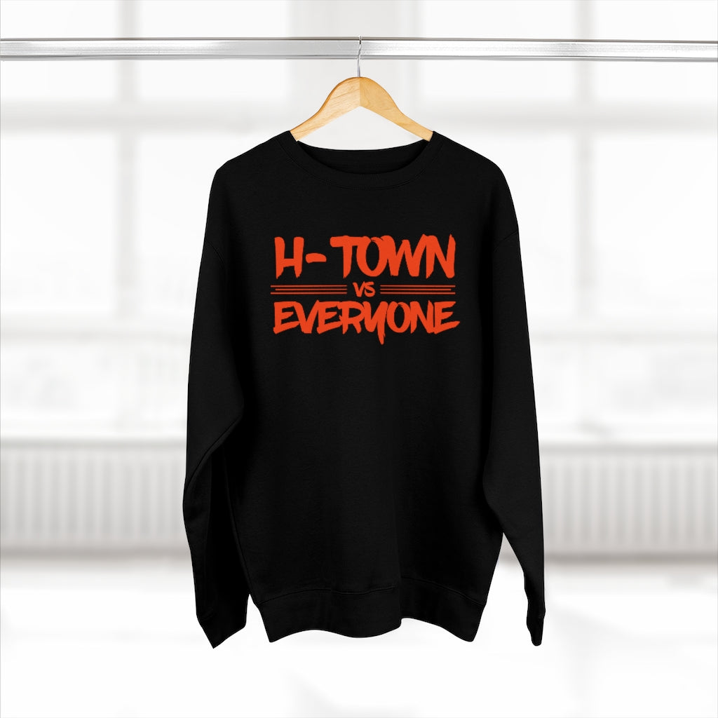 H-Town vs Everyone (Orange Design) Premium Crewneck Sweatshirt