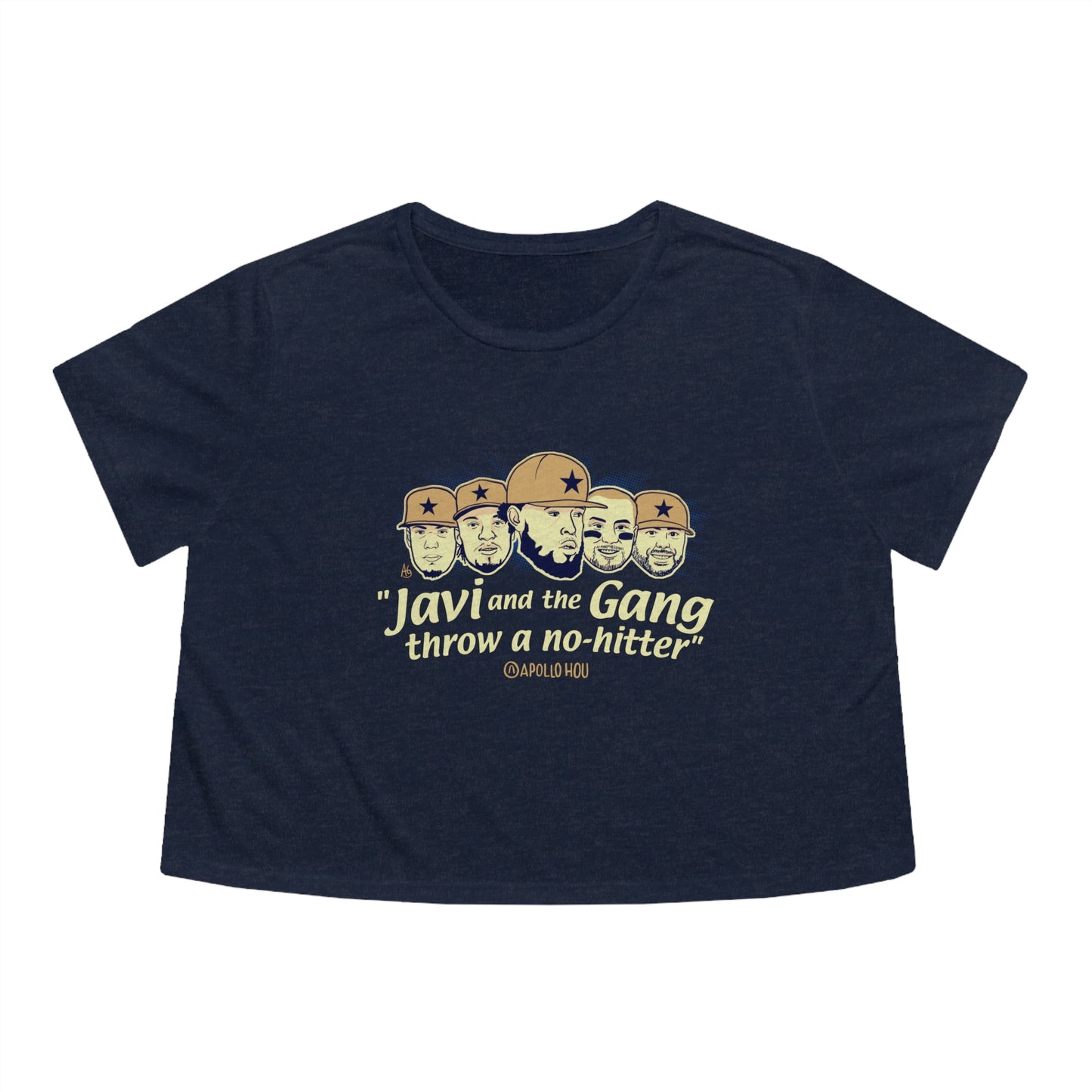 "Javi and the GANG throw a no-hitter" Cropped Tee