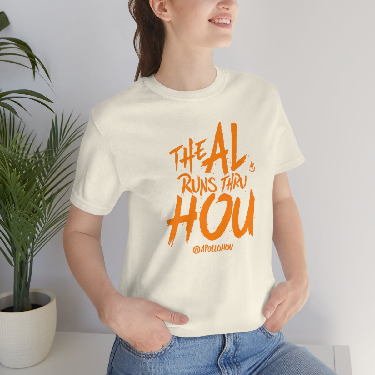 The AL Runs Thru HOU Unisex Jersey Tee