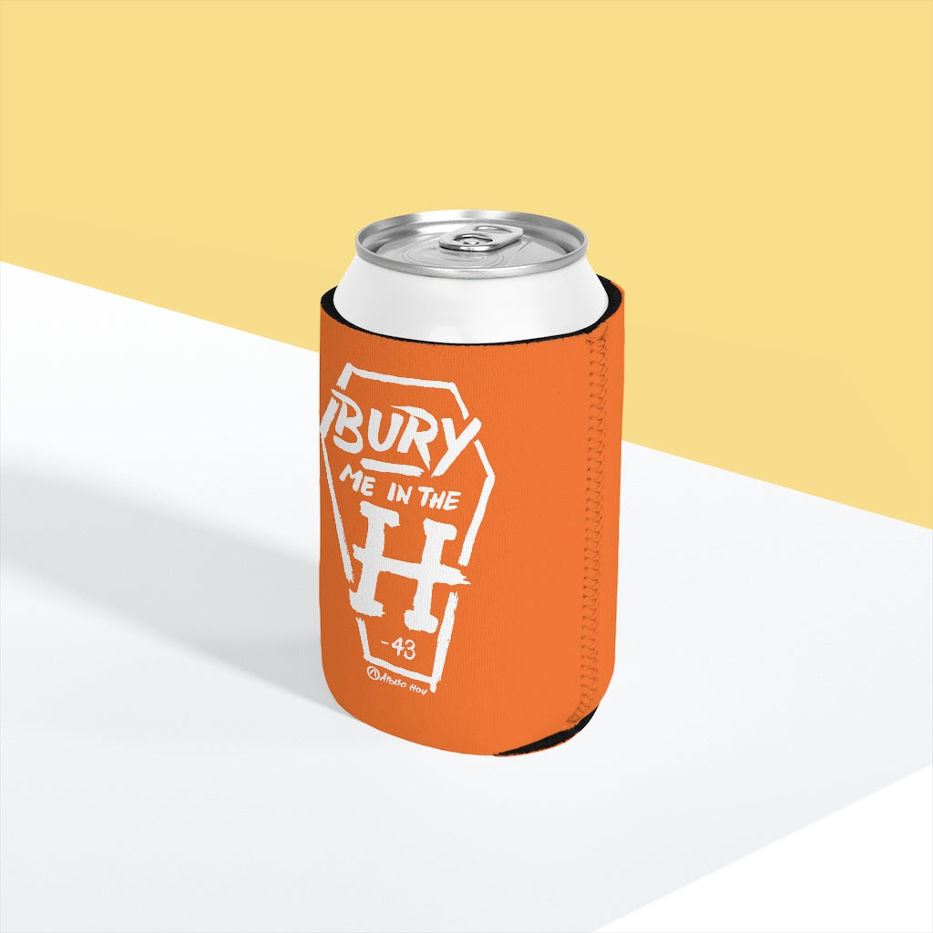 Bury Me In The H (Coffin Variant) Orange Koozie