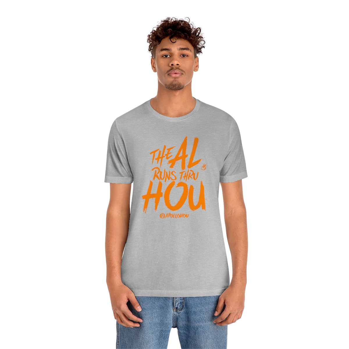 The AL Runs Thru HOU Unisex Jersey Tee