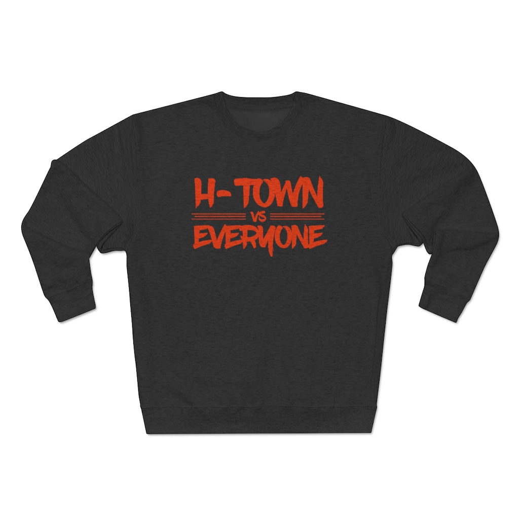 H-Town vs Everyone (Orange Design) Premium Crewneck Sweatshirt