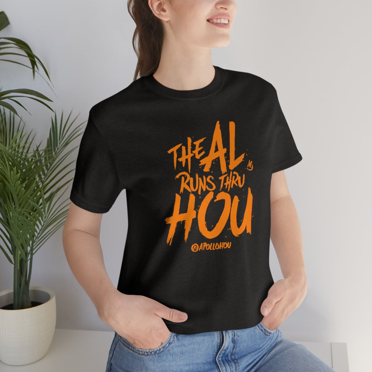 The AL Runs Thru HOU Unisex Jersey Tee