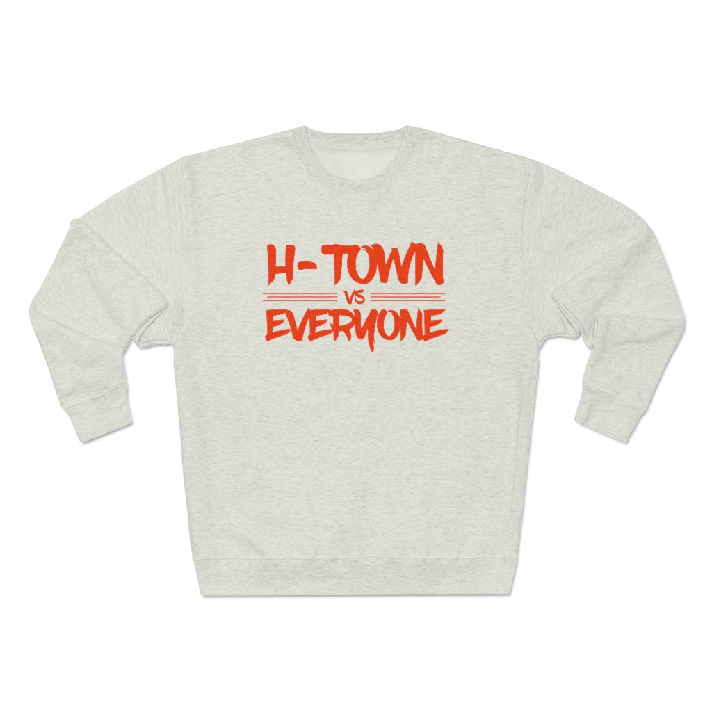 H-Town vs Everyone (Orange Design) Premium Crewneck Sweatshirt
