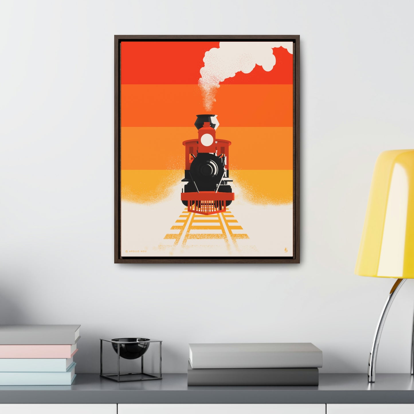 Train - Premium Canvas Wrap with Vertical Frame