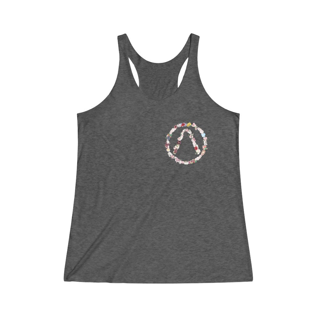 Apollo Flowers Women's Tri-Blend Racerback Tank