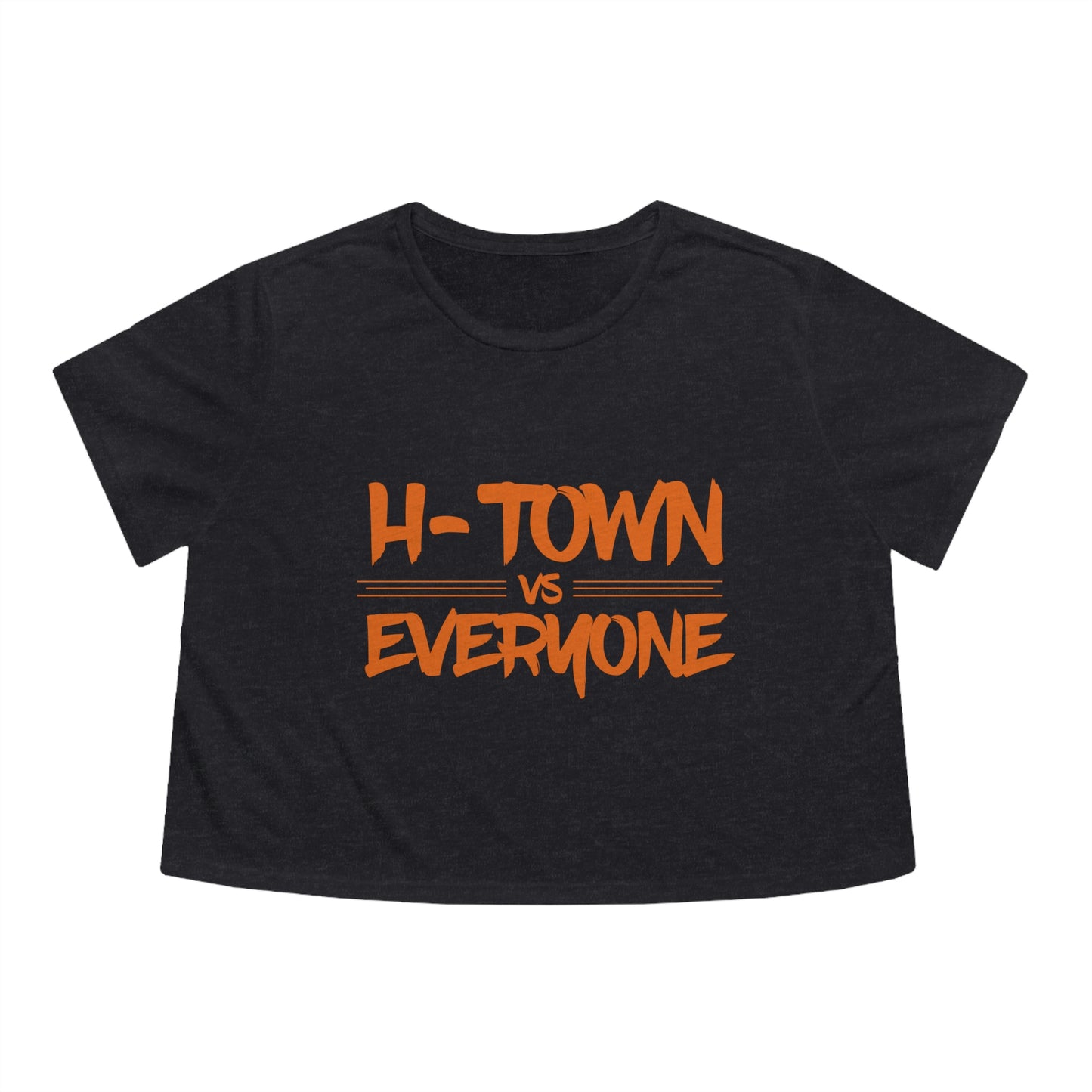 H-Town vs Everyone Cropped Tee Orange