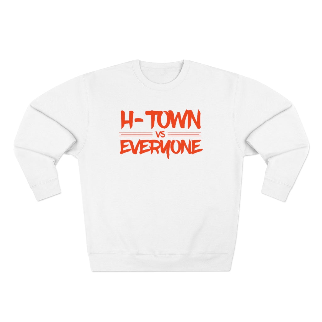 H-Town vs Everyone (Orange Design) Premium Crewneck Sweatshirt
