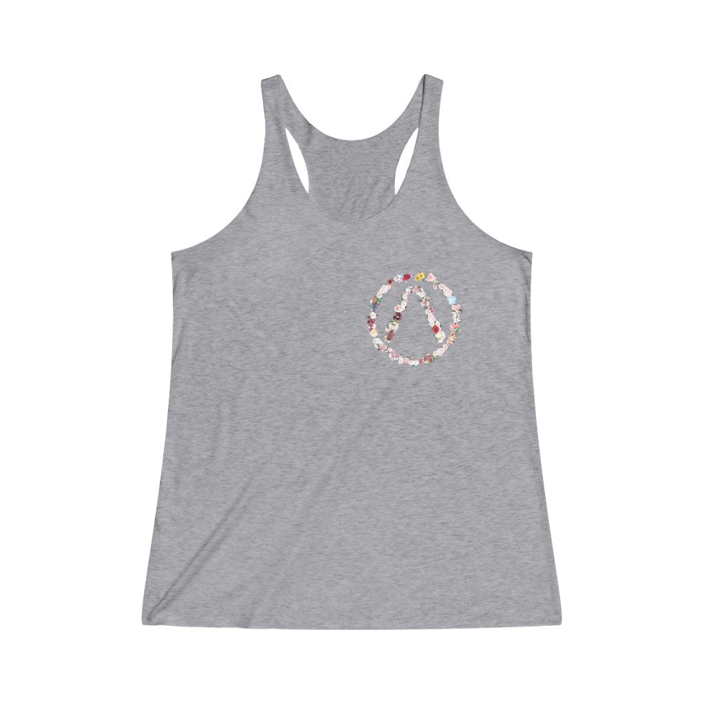 Apollo Flowers Women's Tri-Blend Racerback Tank
