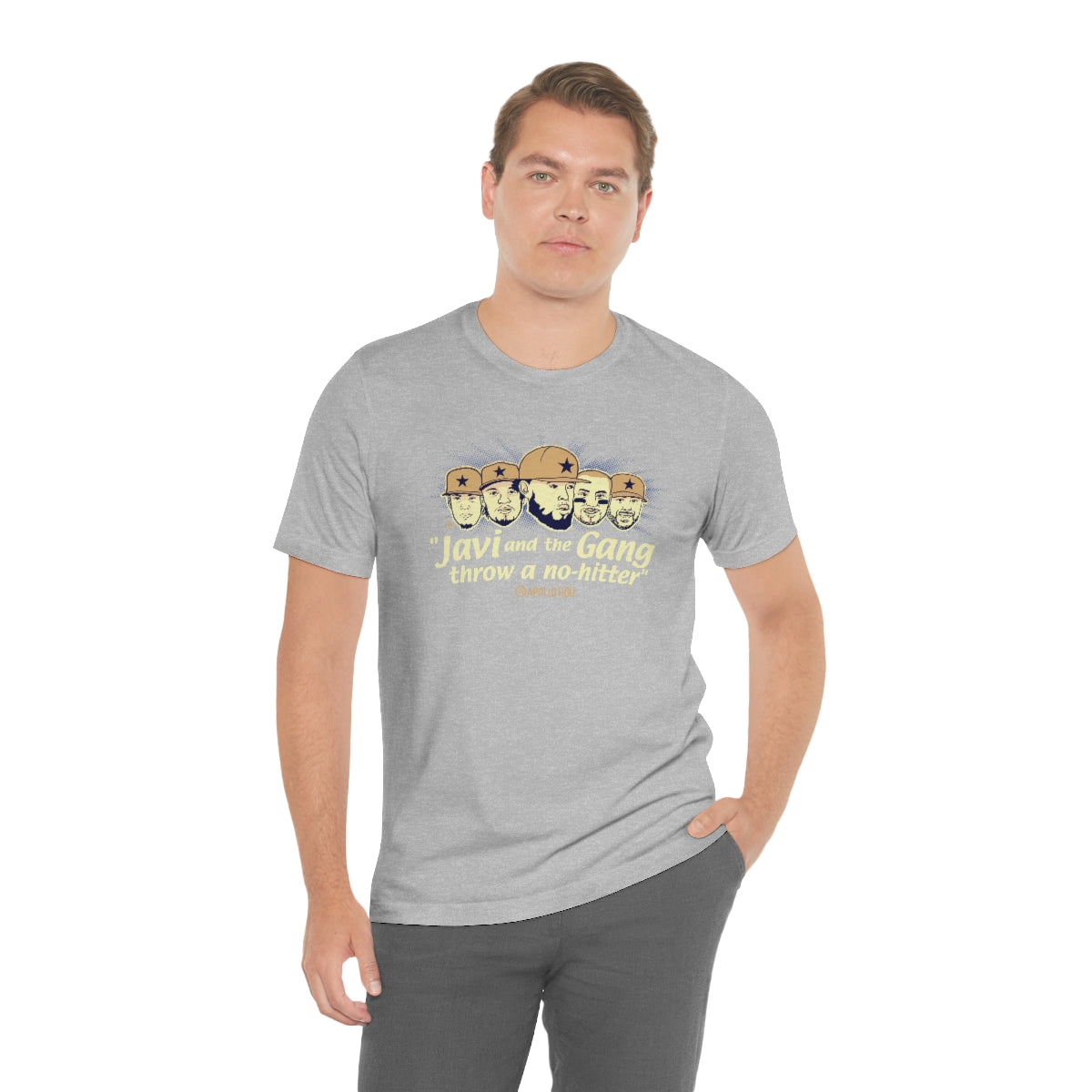 "Javi and the GANG throw a no-hitter" Unisex Jersey Tee