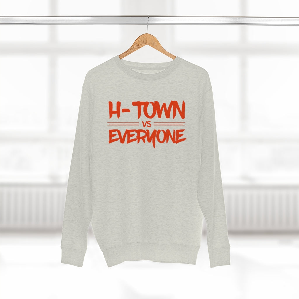 H-Town vs Everyone (Orange Design) Premium Crewneck Sweatshirt