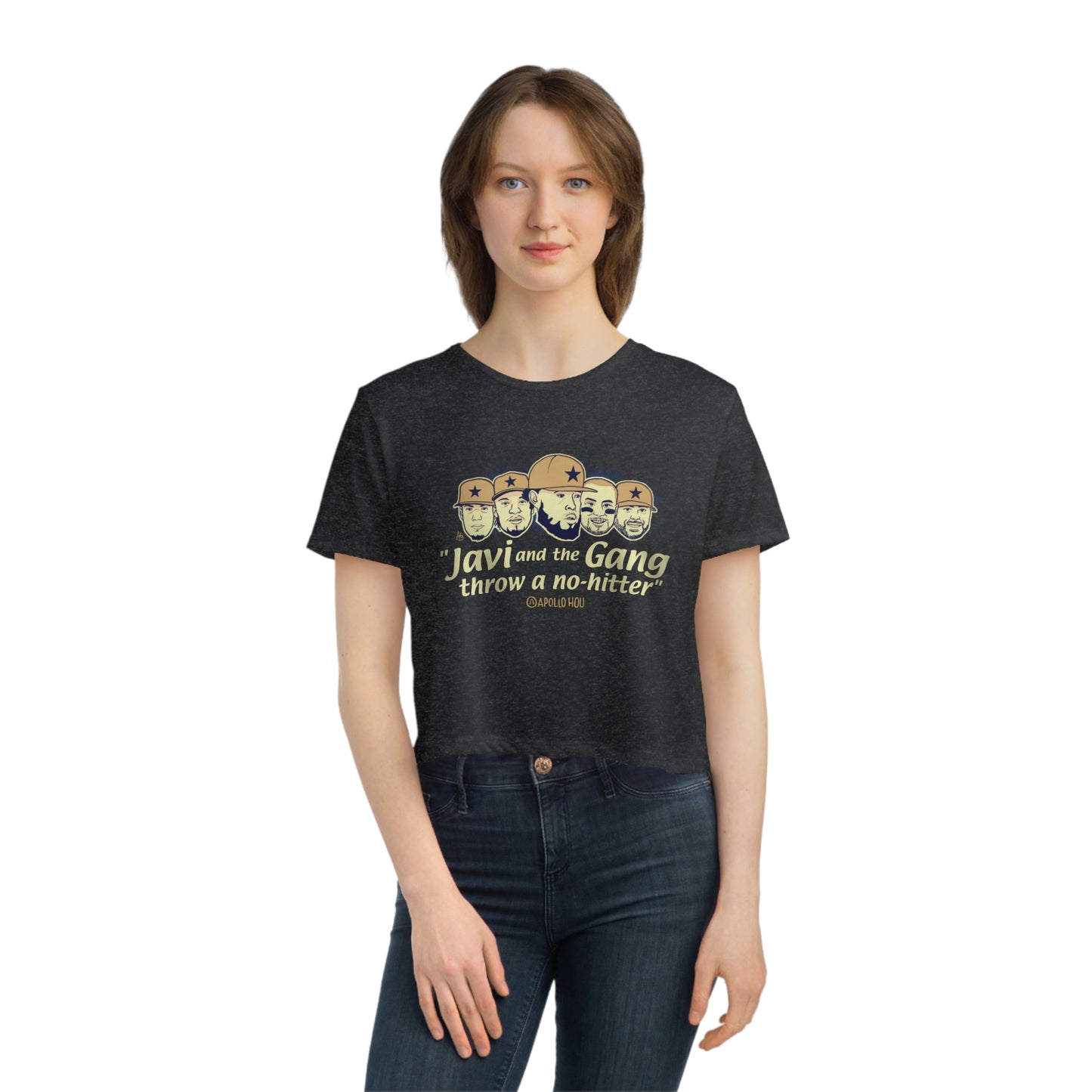 "Javi and the GANG throw a no-hitter" Cropped Tee
