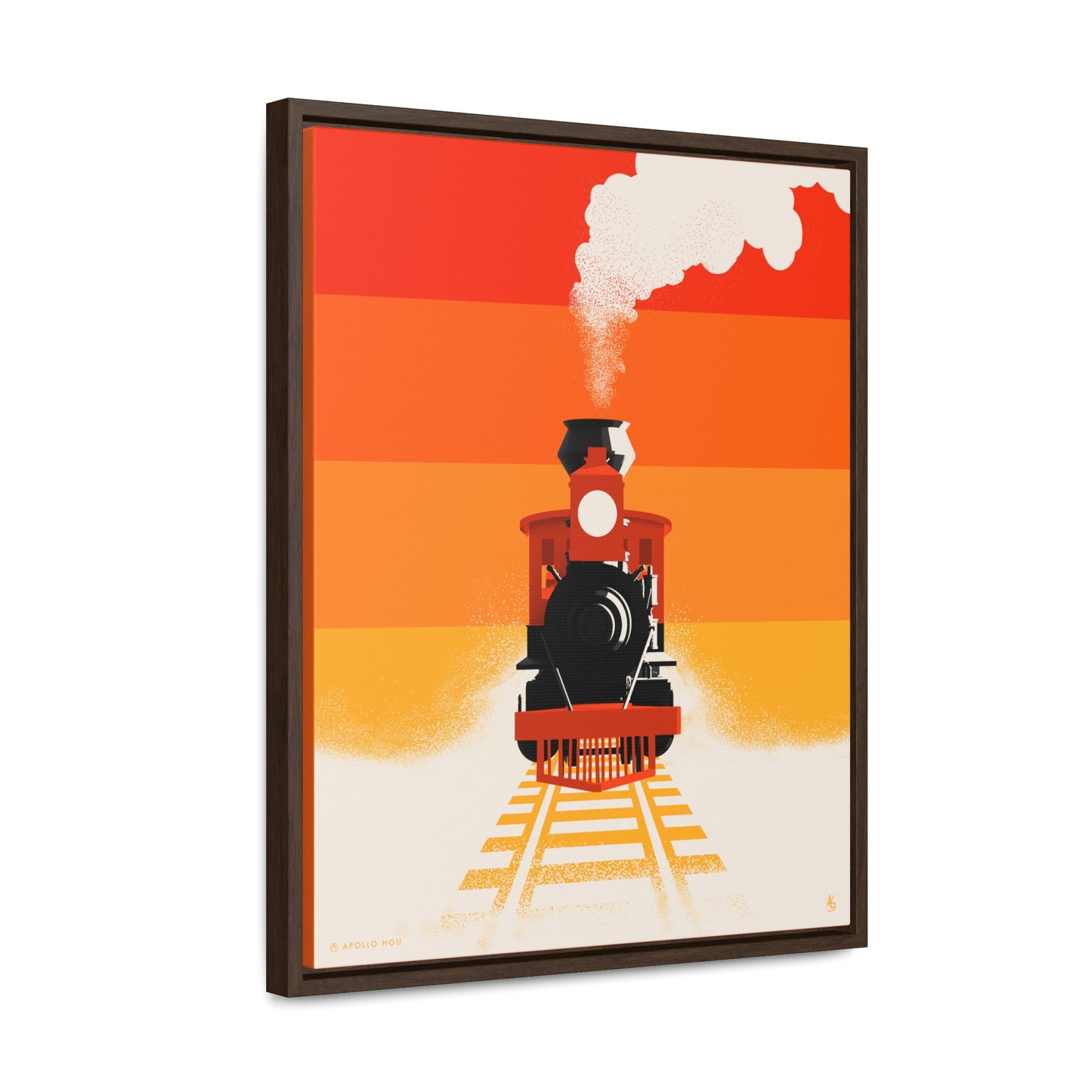 Train - Premium Canvas Wrap with Vertical Frame