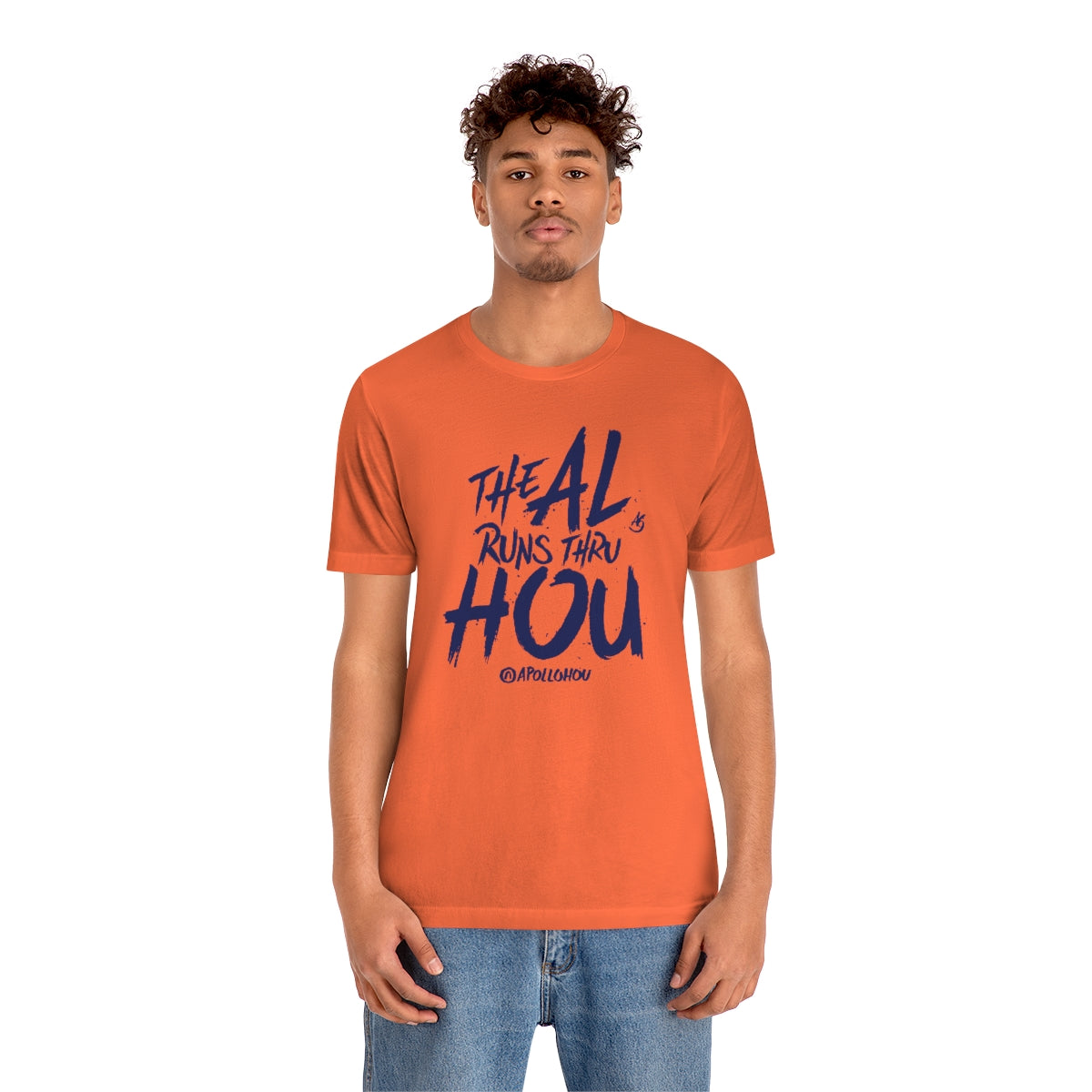 The AL Runs Thru HOU Unisex Jersey Tee