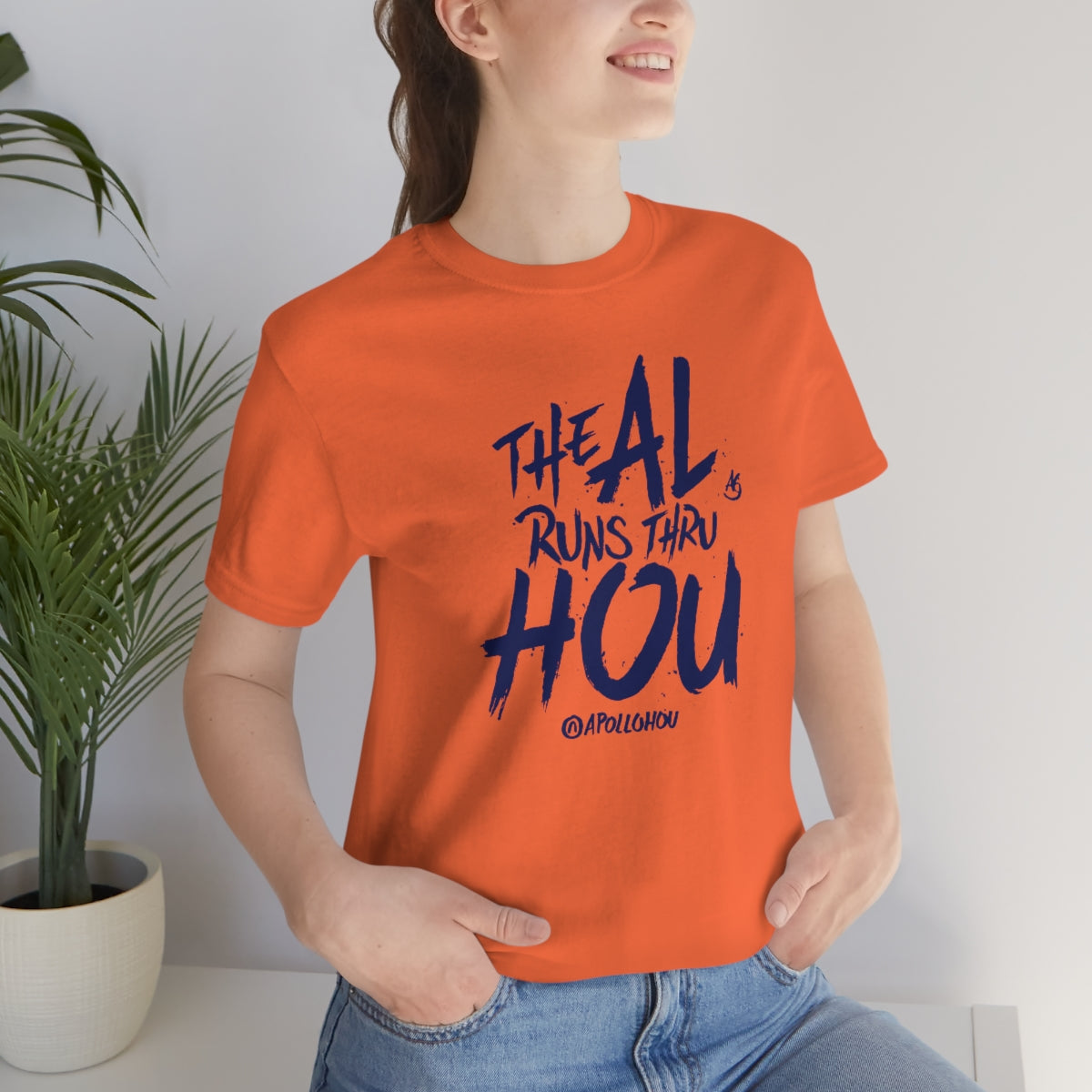 The AL Runs Thru HOU Unisex Jersey Tee
