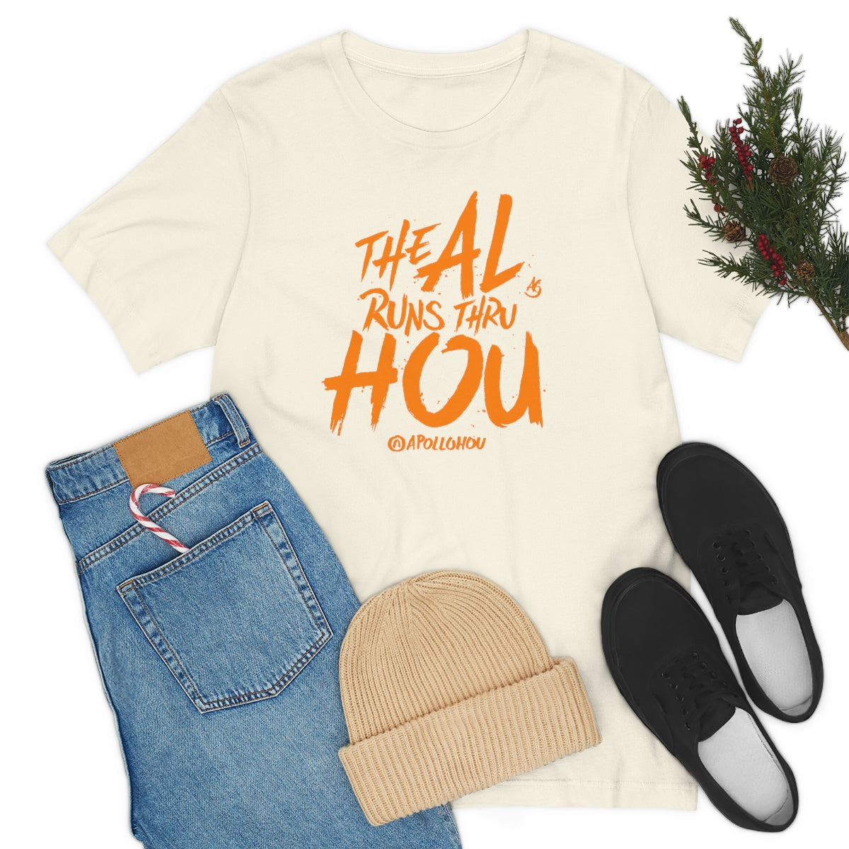 The AL Runs Thru HOU Unisex Jersey Tee