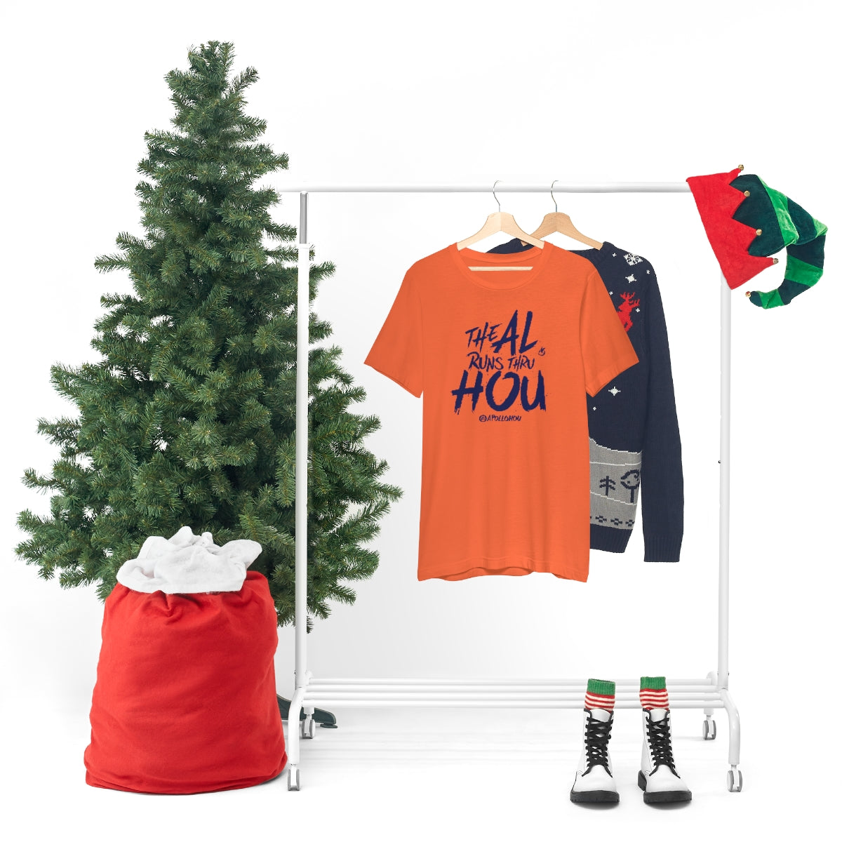 The AL Runs Thru HOU Unisex Jersey Tee