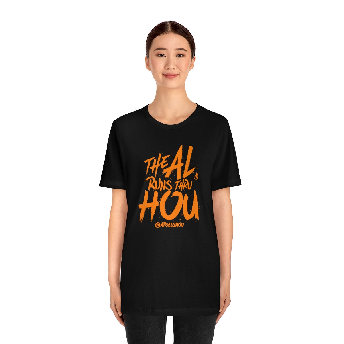 The AL Runs Thru HOU Unisex Jersey Tee