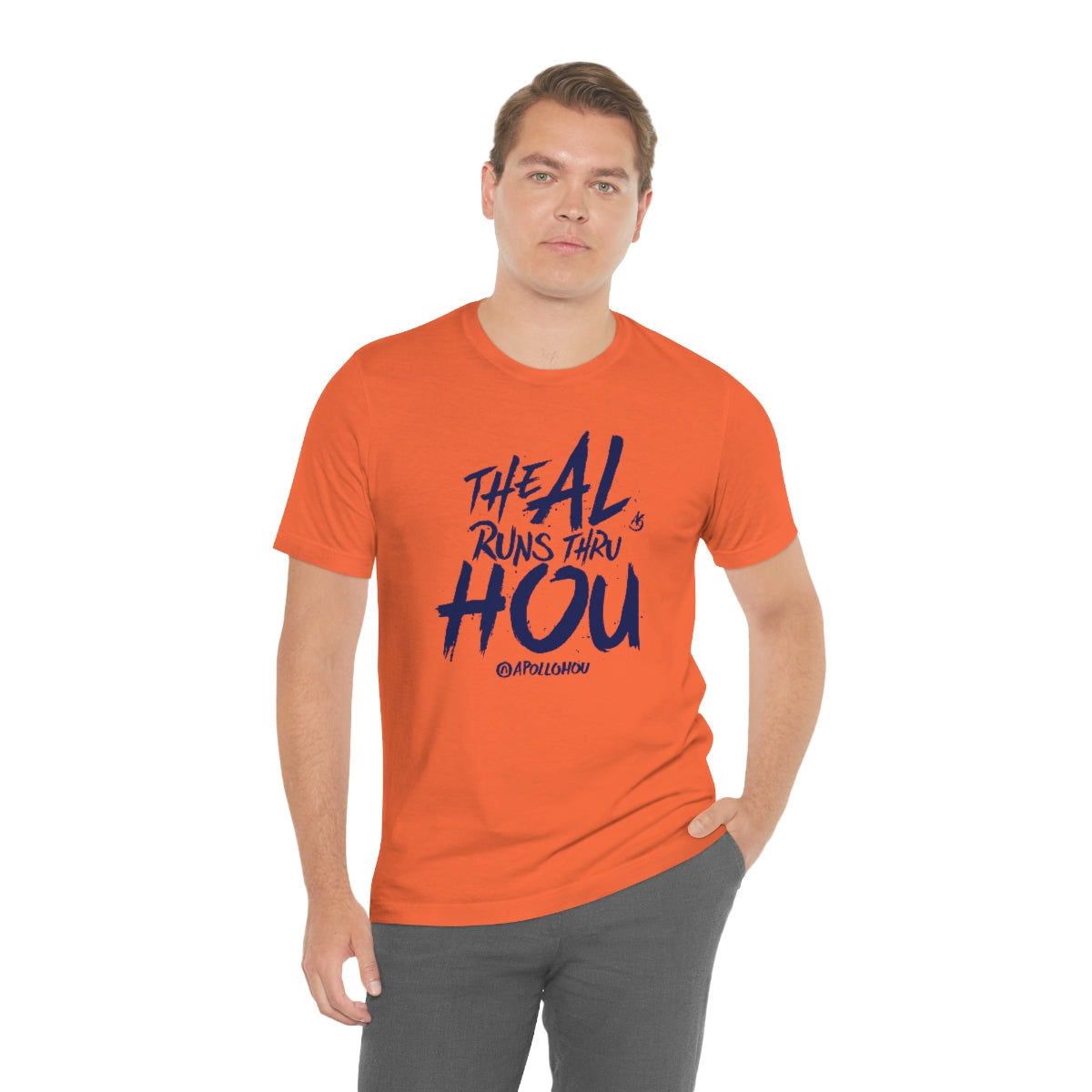 The AL Runs Thru HOU Unisex Jersey Tee