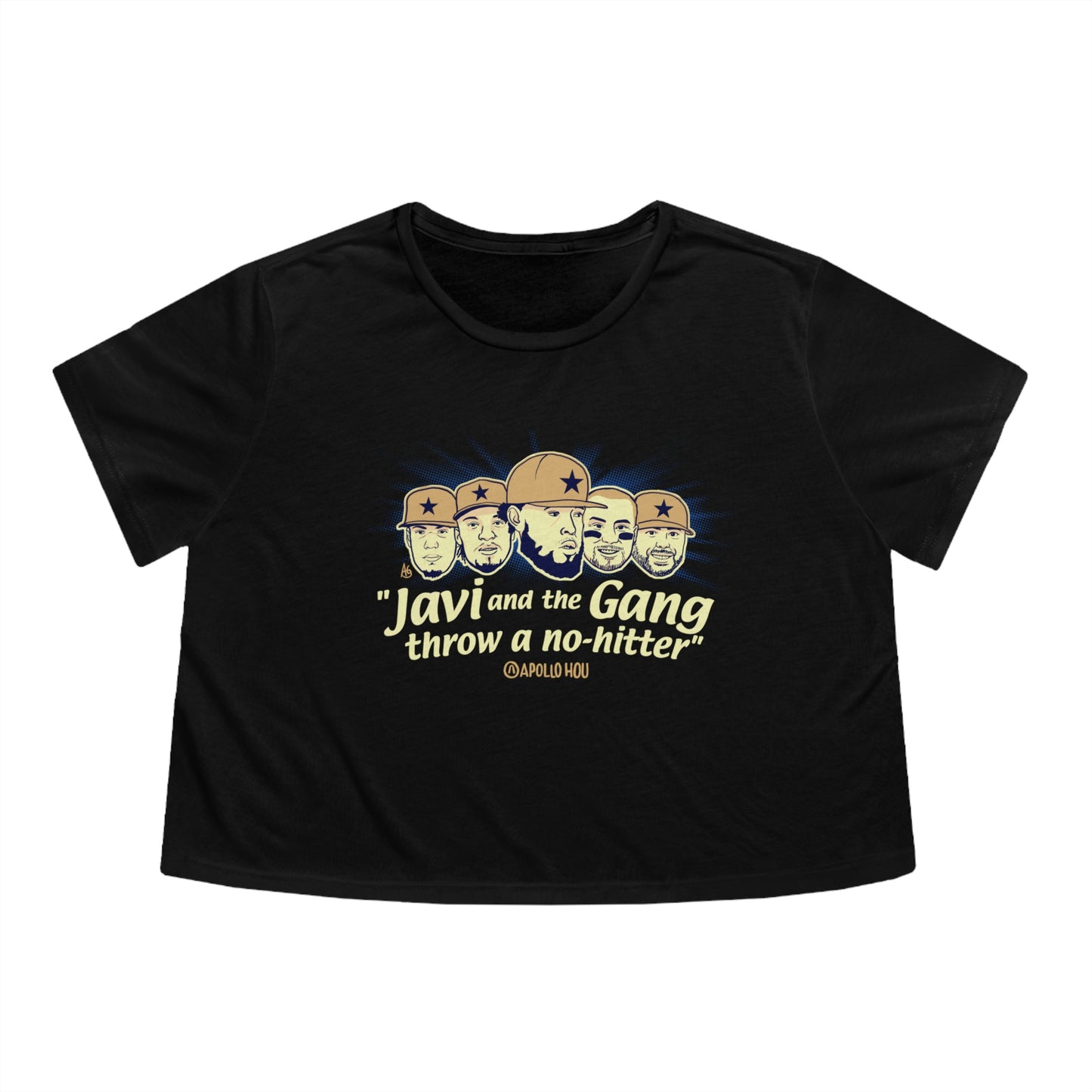"Javi and the GANG throw a no-hitter" Cropped Tee