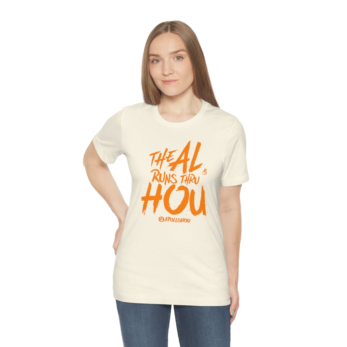 The AL Runs Thru HOU Unisex Jersey Tee
