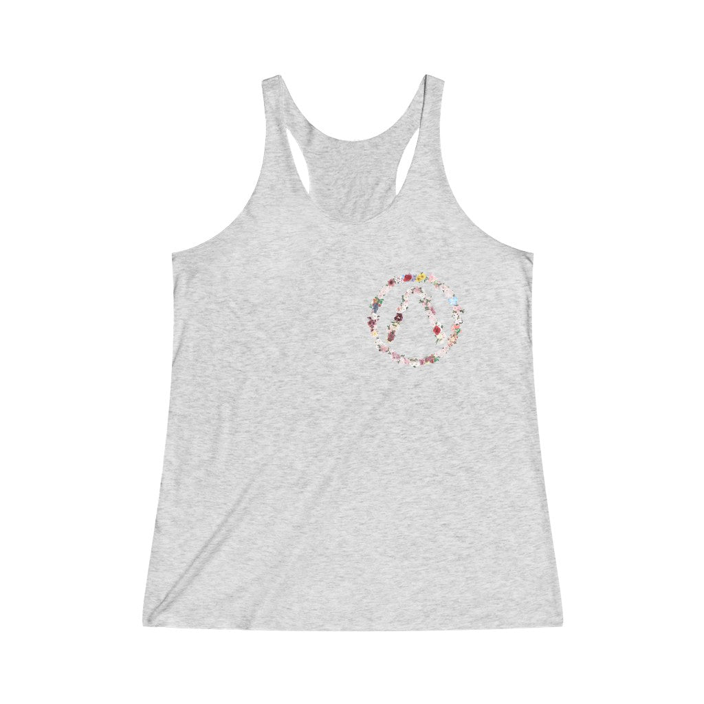 Apollo Flowers Women's Tri-Blend Racerback Tank