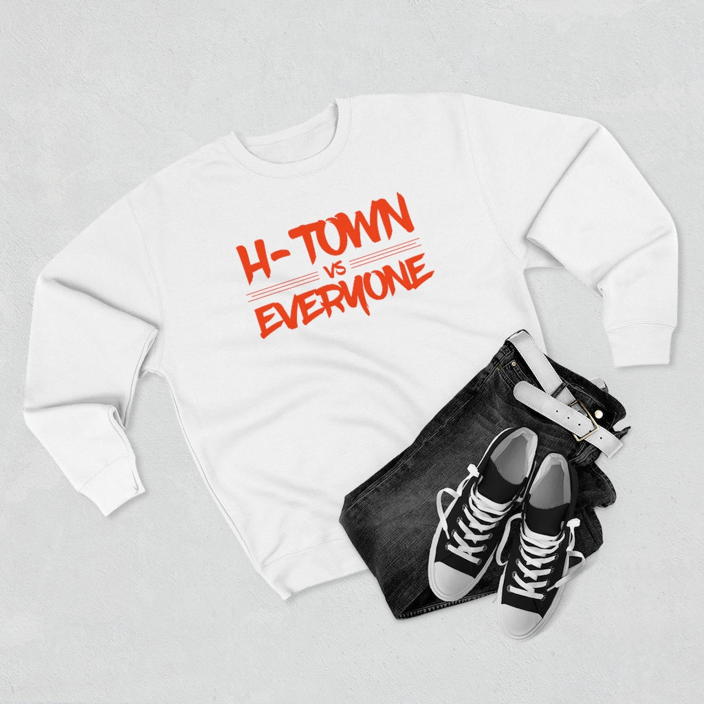 H-Town vs Everyone (Orange Design) Premium Crewneck Sweatshirt