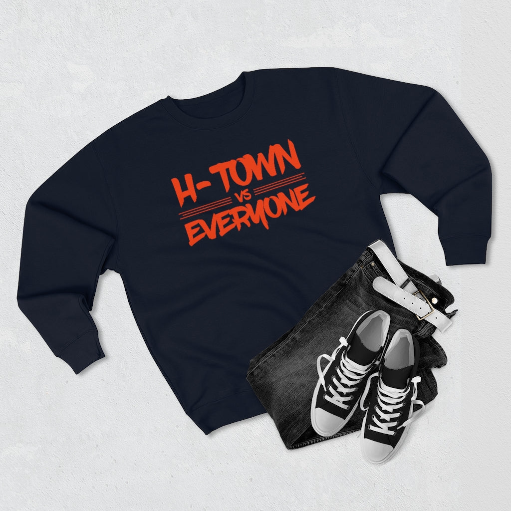 H-Town vs Everyone (Orange Design) Premium Crewneck Sweatshirt