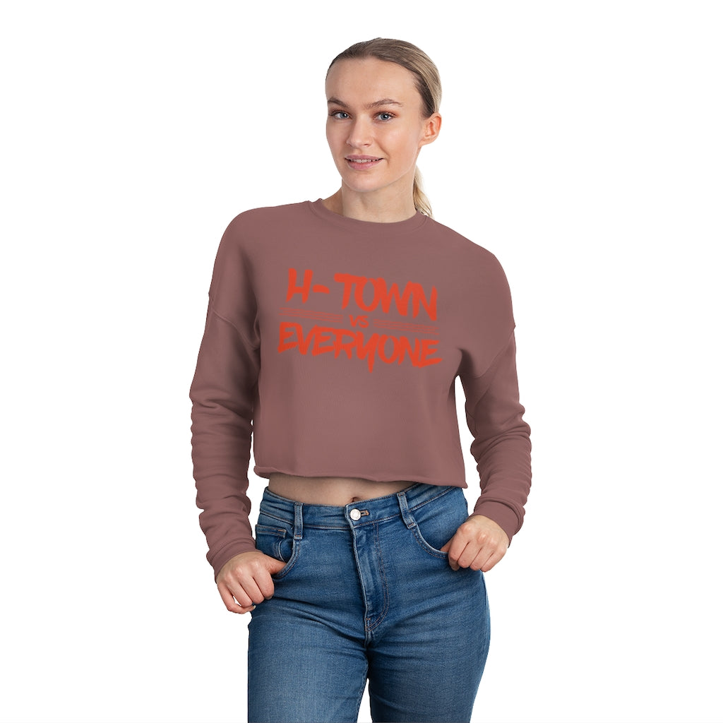 H-Town vs Everyone Cropped Crewneck Sweatshirt