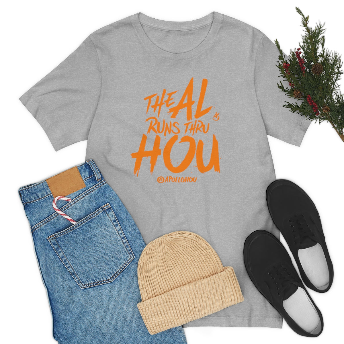 The AL Runs Thru HOU Unisex Jersey Tee