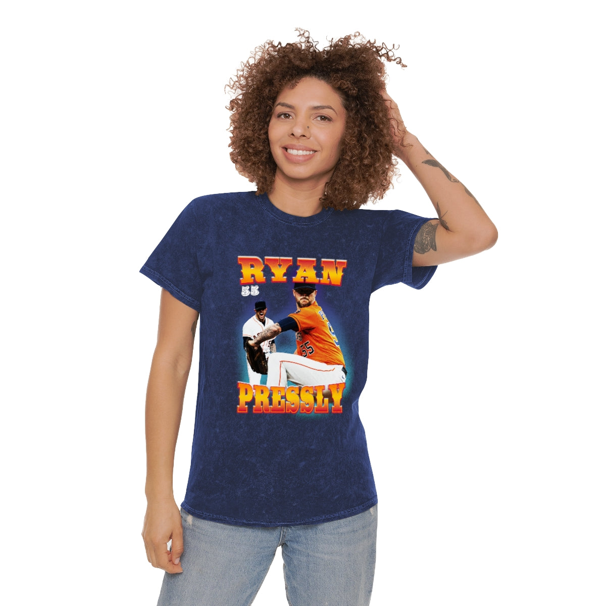 Ryan Pressly Vintage Style Unisex Mineral Wash T-Shirt