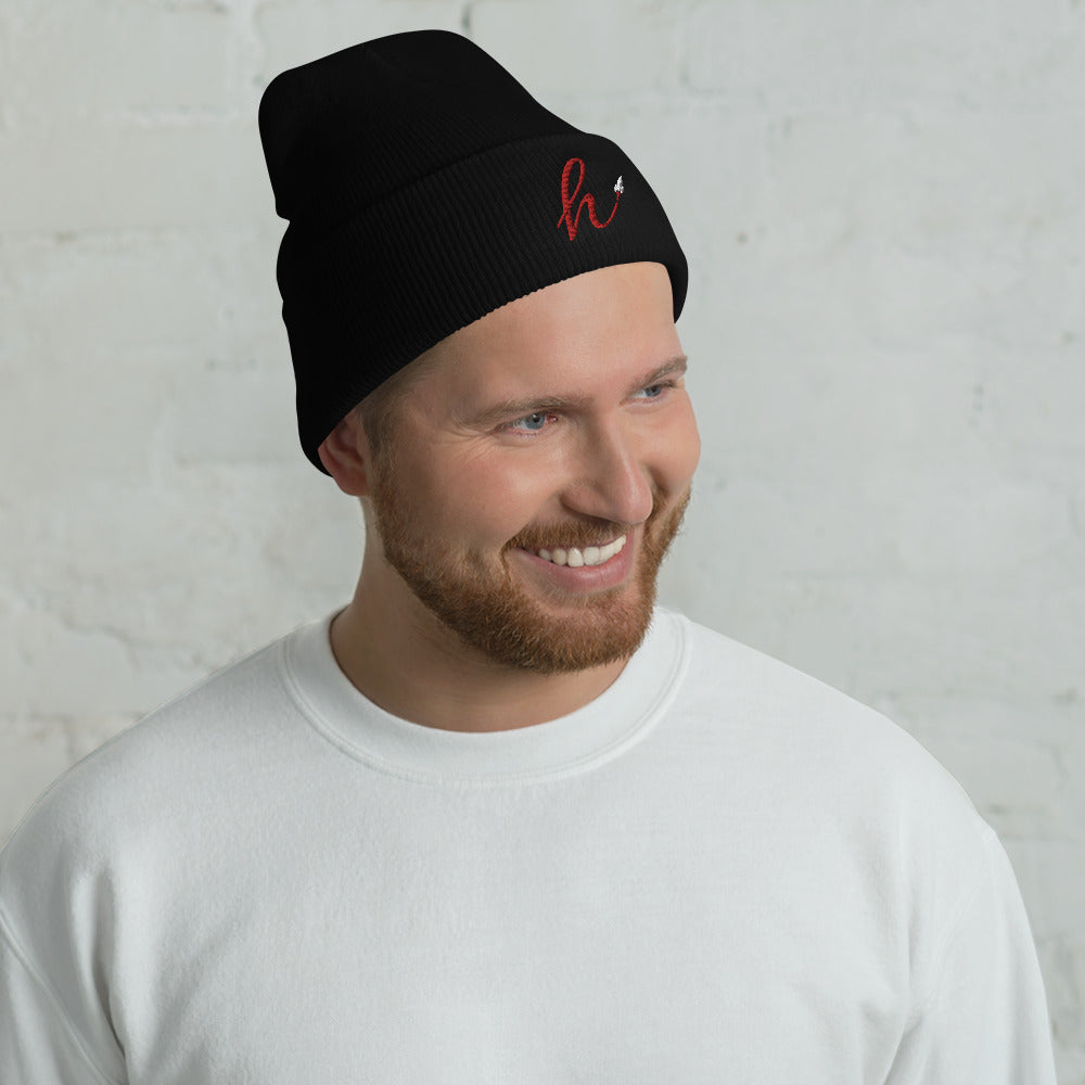 h Rocket (Red h) Cuffed Beanie