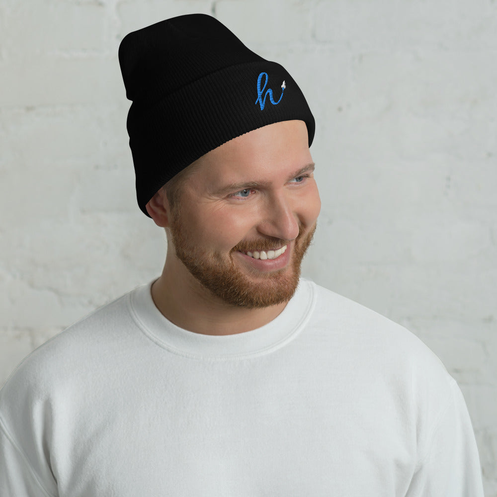 h Rocket (Blue h) Cuffed Beanie