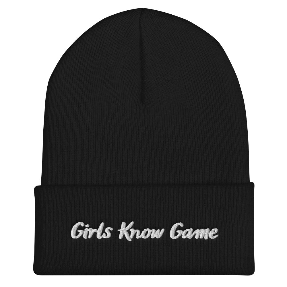 Girls Know Game Cuffed Beanie